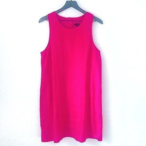 j. crew • linen shift dress w. button back detail • size medium